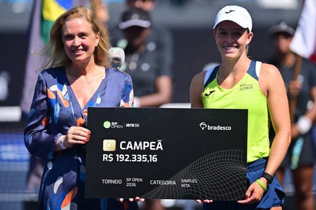 Villa Lobos Park, Sao Paulo (SP), 09 21 2026 - SPORTS SP OPEN WTA, Tennis Damen 250 - Kaitlin Quevedo (ESP) is the champion of the Singles Tournament - Match between Kaitlin Quevedo (ESP) and Nadia Podoroska (ARG), valid for the final of the singles tournament of the SP Open WTA 250, held on Court 1 of Villa Lobos Park, in Sao Paulo, on the morning of this Monday, 20 (Photo: Eduardo Carmim Photo Premium SPP) 30930 (Eduardo Carmim SPP) Copyright: xEduardoxCarmimx xSPPx spp-en-EdCa-eduardo_carmim_photo_premium_510039