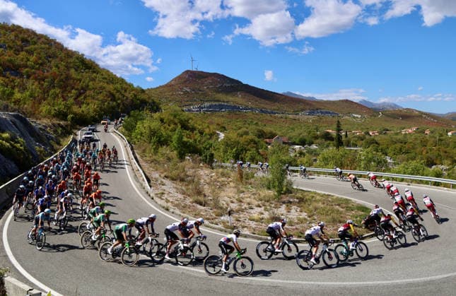 CRO Race 2026: Stage 1 Cyclists compete during the first stage of the CRO Race 2026, a 167-kilometre route from Split to Seget Donji in village Blato na Cetini near Omis, Croatia on September 22, 2026. The six-stage race runs from September 22 to 27 across Croatia.  IvoxCagalj PIXSELL