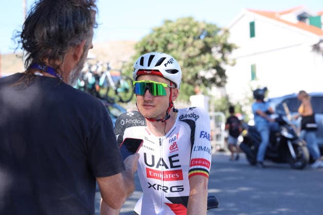 CRO Race 2026: Stage 1 Tim Wellens of Team UAE Team Emirates speak with a media after the first stage of the CRO Race 2026, a 167-kilometre route from Split to Seget Donji in Seget Donji, Croatia on September 22, 2026. The six-stage race runs from September 22 to 27 across Croatia.  IvanaxIvanovic PIXSELL