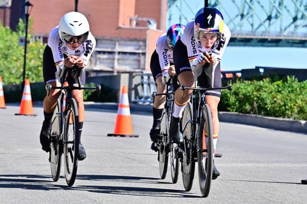 Bauernfeind Ricarda, Koch Franziska, Niedermaier Antonia Mixed Relay 2026 Road cycling, Rad, Radsport, Strasse World Championships Montreal Bauernfeind Ricarda, Koch Franziska, Niedermaier Antonia Germany, Deutschland 7th World Championships - Mixed Relay TTT 2026 UCI Road World Championships in Montreal, Canada. The Road World Championships mark the 99th edition of the annual global competition in road cycling. Mixed Relay UCI-Straßenweltmeisterschaften (Rad WM, Straßenrad-Weltmeisterschaften)