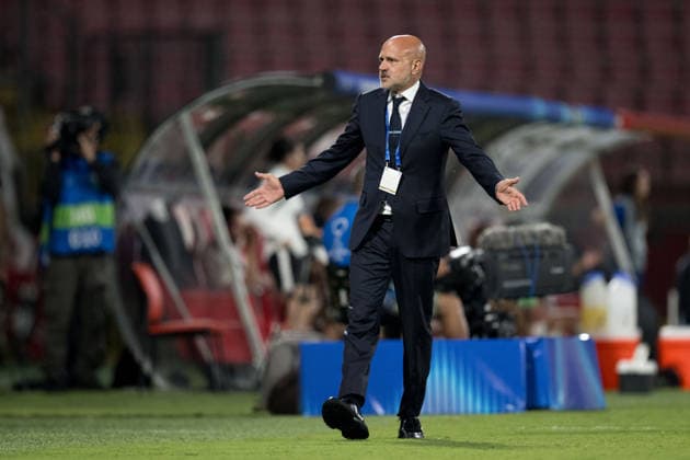 260922 Head coach David Sassarini of Inter during the Women s Champions League football match between Inter and Häcken on September 22, 2026 in Monza. Photo: Carl Sandin BILDBYRAN kod CS CS0982 fotboll football soccer fotball uefa womens champions league inter häcken dam bbeng fotboll football soccer fotball uefa womens champions league inter häcken dam bbeng Copyright: CARLxSANDIN BB260922CS100