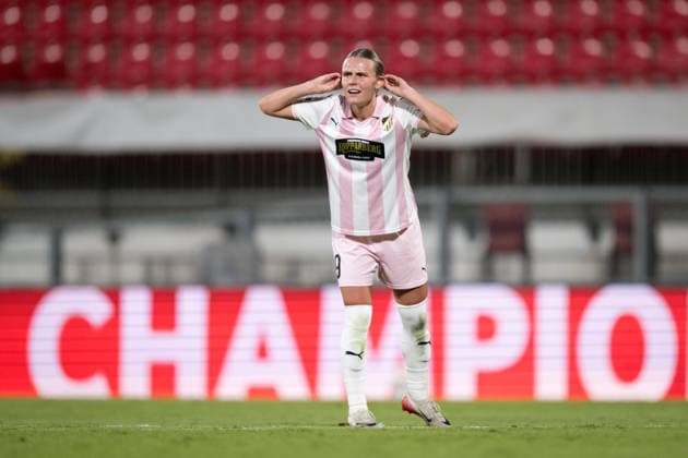 260922 Maja Bodin of Häcken during the Women s Champions League football match between Inter and Häcken on September 22, 2026 in Monza. Photo: Carl Sandin BILDBYRAN kod CS CS0982 fotboll football soccer fotball uefa womens champions league inter häcken dam bbeng fotboll football soccer fotball uefa womens champions league inter häcken dam bbeng Copyright: CARLxSANDIN BB260922CS111