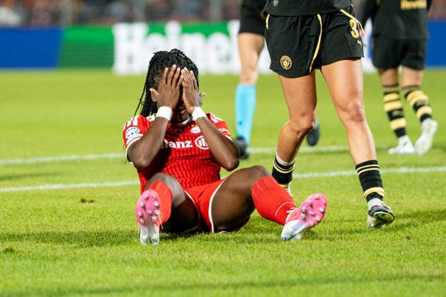 Fussball: UEFA Womens Champions League, 1. Spieltag, FC Bayern München Frauen - Manchester City Womens Football Club am 22.09.2026 in München (Sportpark Unterhaching), Deutschland, Saison 2026 2027: Edna Imade (FC Bayern München, 29) München Sportpark Unterhaching Deutschland Copyright: xPhilippxImhofx