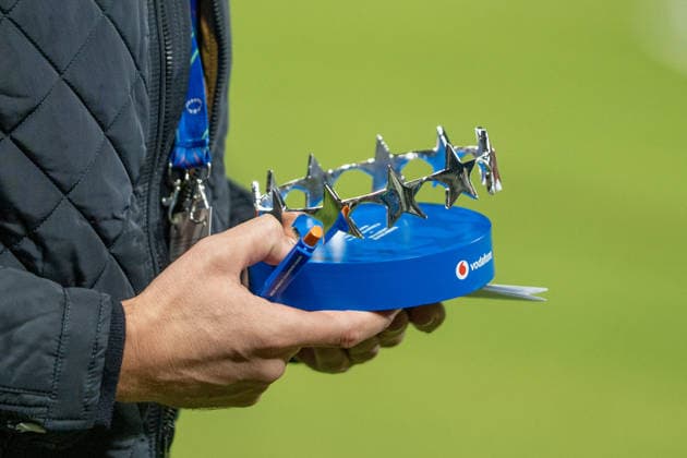 Fussball: UEFA Womens Champions League, 1. Spieltag, FC Bayern München Frauen - Manchester City Womens Football Club am 22.09.2026 in München (Sportpark Unterhaching), Deutschland, Saison 2026 2027: Player of the Match Award München Sportpark Unterhaching Deutschland Copyright: xPhilippxImhofx