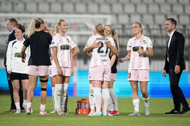 260922 Johanna Fossdalsa Sorensen of Häcken after the Women s Champions League football match between Inter and Häcken on September 22, 2026 in Monza. Photo: Carl Sandin BILDBYRAN kod CS CS0982 fotboll football soccer fotball uefa womens champions league inter häcken dam bbeng fotboll football soccer fotball uefa womens champions league inter häcken dam bbeng Copyright: CARLxSANDIN BB260922CS116