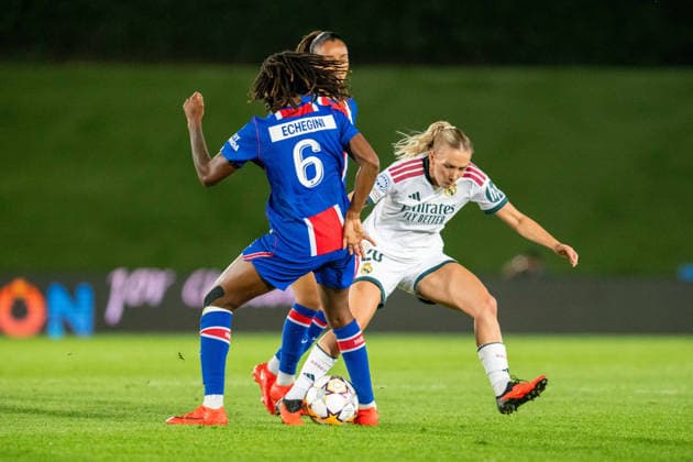 MADRID, SPAIN - SEPTEMBER 22: Elisa Senss (20) of Real Madrid during the UEFA Womens champions league match between Real Madrid and Paris Saint Germain, league phase, on September 22, 2026 in Madrid, Spain. Copyright: xAdelinaxCobos SPPx Sportspressphoto_SPR237372