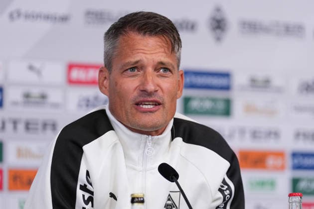 23.09.2026, xydrx, Fußball, Pressekonferenz Borussia Mönchengladbach, Offizielle Trainervorstellung im ista-Borussia-Park, Saison 2026 2027: Alexander Blessin (Cheftrainer Borussia Moenchengladbach) DFB regulations prohibit any use of photographs as image sequences and or quasi-video. Copyright: HMBxMedia YannisxDreimann