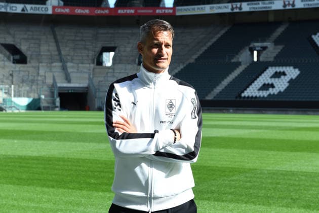 Vorstellung von Alexander Blessin als neuer Cheftrainer von Borussia Mönchengladbach am 23.09.2026 im ista-Borussia-Park in Mönchengladbach Alexander Blessin ( Trainer Cheftrainer Mönchengladbach )