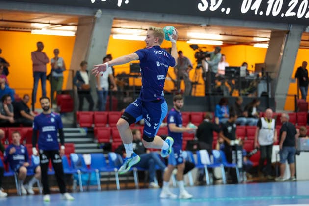 Torben Matzken (TVB Stuttgart, 22) beim aufwärmen GER, TVB Stuttgart vs. HC Erlangen, Handball, DHB-Pokal, 2. Spieltag, Spielzeit 2026 2027, 24.09.2026 GER, TVB Stuttgart vs. HC Erlangen, Handball, DHB-Pokal, 2. Spieltag, Spielzeit 2026 2027, 24.09.2026 Stuttgart Copyright: xEibner-Pressefoto SoerenxHerwegx EP_SHG