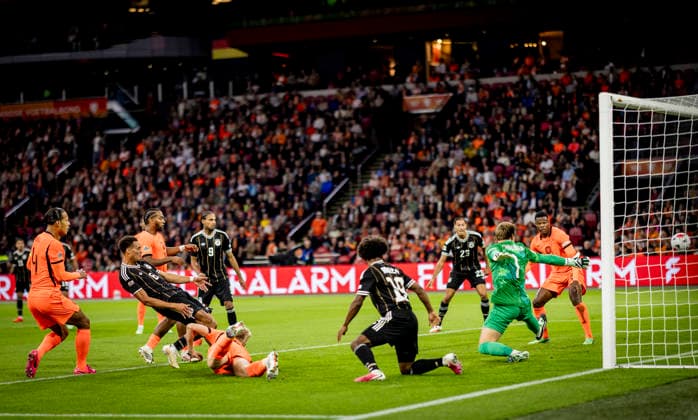 Amsterdam, Netherlands Germany. 24thSep 2026. Felix Nmecha (GER) scores the goal to 0:1 Netherlands - Germany Niederlande - Deutschland 24.09c.2026