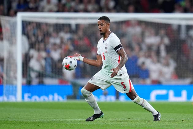 September 26, 2026, London, London, England: Ezri Konsa of England controls the ball during the UEFA Nations League 2026 27 League Phase MD1 Group A3 match between England and Spain at Wembley Stadium on September 26, 2026, in London, England. England V Spain - UEFA Nations League 2026 27 League Phase MD1 Group A3  - ZUMAa181 20260926_zaa_a181_141 Copyright: xDennisxAgyemanx