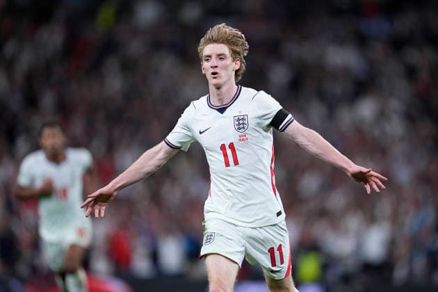 September 26, 2026, London, London, England: Anthony Gordon of England celebrates after scoring his team s first goal during the UEFA Nations League 2026 27 League Phase MD1 Group A3 match between England and Spain at Wembley Stadium on September 26, 2026, in London, England. London England - ZUMAa181 20260926_zaa_a181_146 Copyright: xDennisxAgyemanx