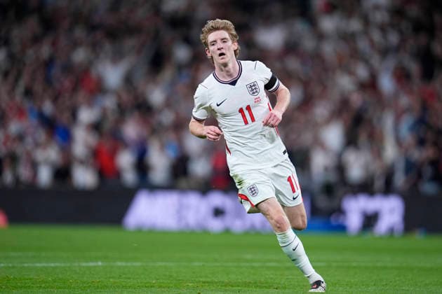 September 26, 2026, London, London, England: Anthony Gordon of England celebrates after scoring his team s first goal during the UEFA Nations League 2026 27 League Phase MD1 Group A3 match between England and Spain at Wembley Stadium on September 26, 2026, in London, England. England V Spain - UEFA Nations League 2026 27 League Phase MD1 Group A3  - ZUMAa181 20260926_zaa_a181_150 Copyright: xDennisxAgyemanx