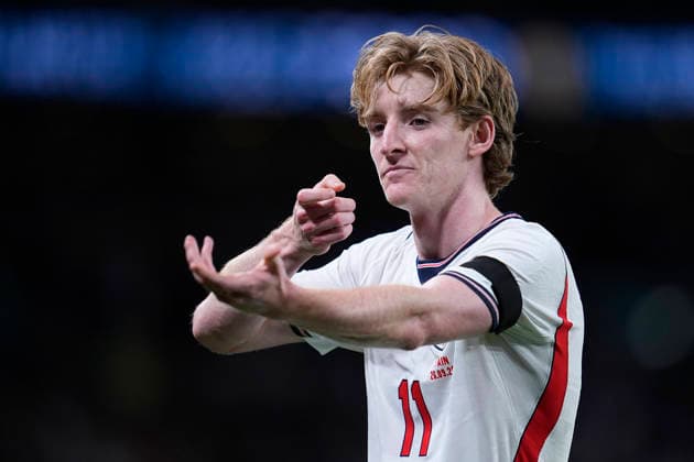 September 26, 2026, London, London, England: Anthony Gordon of England celebrates after scoring his team s first goal during the UEFA Nations League 2026 27 League Phase MD1 Group A3 match between England and Spain at Wembley Stadium on September 26, 2026, in London, England. London England - ZUMAa181 20260926_zaa_a181_151 Copyright: xDennisxAgyemanx