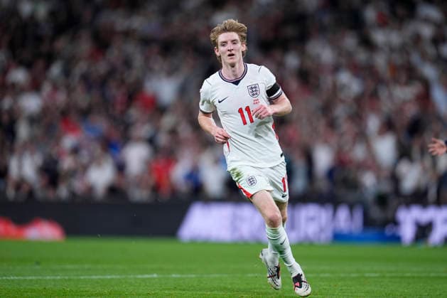 September 26, 2026, London, London, England: Anthony Gordon of England celebrates after scoring his team s first goal during the UEFA Nations League 2026 27 League Phase MD1 Group A3 match between England and Spain at Wembley Stadium on September 26, 2026, in London, England. London England - ZUMAa181 20260926_zaa_a181_153 Copyright: xDennisxAgyemanx