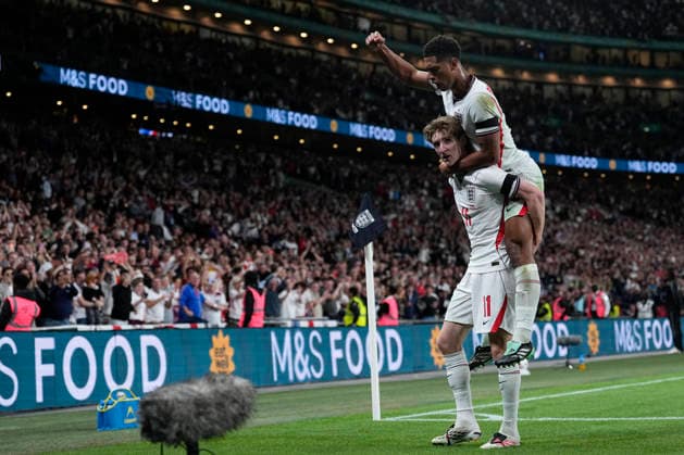 September 26, 2026, London, London, England: Anthony Gordon of England celebrates after scoring his team s first goal during the UEFA Nations League 2026 27 League Phase MD1 Group A3 match between England and Spain at Wembley Stadium on September 26, 2026, in London, England. England V Spain - UEFA Nations League 2026 27 League Phase MD1 Group A3  - ZUMAa181 20260926_zaa_a181_167 Copyright: xDennisxAgyemanx