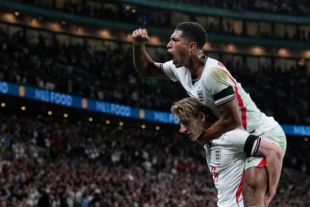 September 26, 2026, London, London, England: Anthony Gordon of England celebrates after scoring his team s first goal during the UEFA Nations League 2026 27 League Phase MD1 Group A3 match between England and Spain at Wembley Stadium on September 26, 2026, in London, England. London England - ZUMAa181 20260926_zaa_a181_173 Copyright: xDennisxAgyemanx