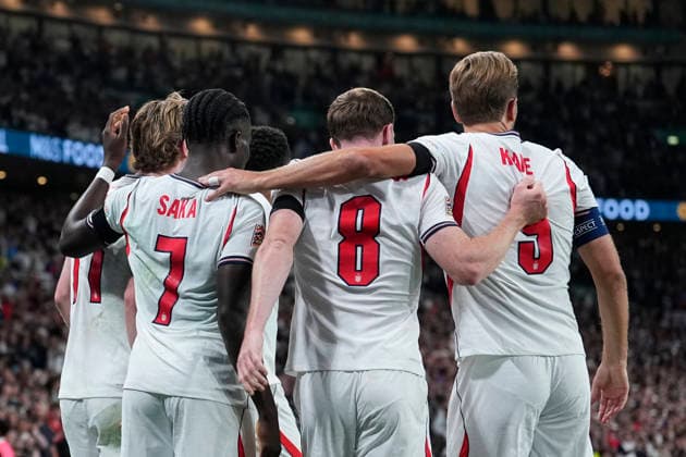September 26, 2026, London, London, England: Anthony Gordon of England celebrates after scoring his team s first goal during the UEFA Nations League 2026 27 League Phase MD1 Group A3 match between England and Spain at Wembley Stadium on September 26, 2026, in London, England. England V Spain - UEFA Nations League 2026 27 League Phase MD1 Group A3  - ZUMAa181 20260926_zaa_a181_169 Copyright: xDennisxAgyemanx