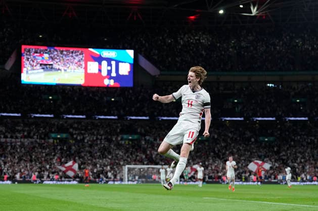 September 26, 2026, London, London, England: Anthony Gordon of England celebrates after scoring his team s first goal during the UEFA Nations League 2026 27 League Phase MD1 Group A3 match between England and Spain at Wembley Stadium on September 26, 2026, in London, England. England V Spain - UEFA Nations League 2026 27 League Phase MD1 Group A3  - ZUMAa181 20260926_zaa_a181_175 Copyright: xDennisxAgyemanx