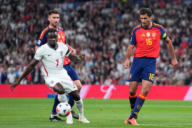 September 26, 2026, London, London, England: Rodri Hernandez of Spain in action during the UEFA Nations League 2026 27 League Phase MD1 Group A3 match between England and Spain at Wembley Stadium on September 26, 2026, in London, England. England V Spain - UEFA Nations League 2026 27 League Phase MD1 Group A3  - ZUMAa181 20260926_zaa_a181_176 Copyright: xDennisxAgyemanx