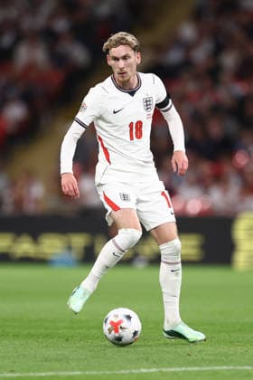 England v Spain 26 September 2026, London - UEFA Nations League - England v Spain - James Garner of England - Photo: Jacques Feeney Offside. London UK Copyright: xJacquesxFeeneyx xOffsidexOffside
