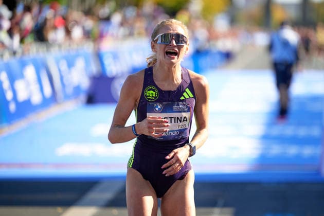 Kristina Hendel, (GER), Zieleinlauf, GER, BMW Generali Berlin Marathon 2026, 27.09.2026 GER, BMW Generali Berlin Marathon 2026, 27.09.2026 Berlin