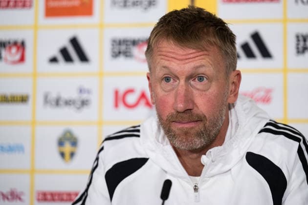 260927 Head coach Graham Potter of the Swedish men s national football team at a press conference, PK, Pressekonferenz on September 27, 2026 in Stockholm. Photo: Emma Wallskog BILDBYRAN kod EW EW0712 fotboll football soccer fotball nations league uefa nations league presskonferens press conference sverige sweden sverige a bbeng fotboll football soccer fotball nations league uefa nations league presskonferens press conference sverige sweden sverige a bbeng Copyright: EMMAxWALLSKOG BB260927EW003
