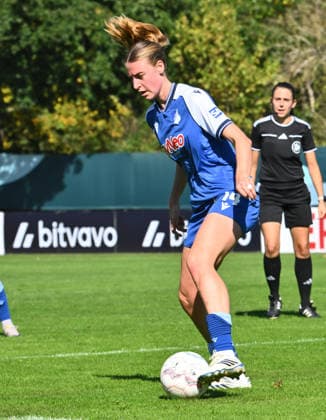 27.09.2026 - Fussball - Saison 2026 2027 - DFB Pokal Vereinspokal Frauen Damen - 01. Runde: SpVgg Greuther Fürth ( Kleeblatt ) - TSG 1899 Hoffenheim - Sportfoto Zink - xwoxzix - regulations prohibit any use of photographs as image sequences and or quasi-video - Lisa Doorn (14, TSG Hoffenheim )