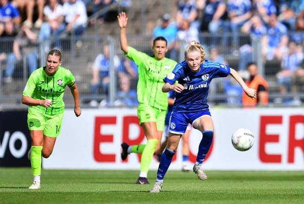 Schalke 04 - SGS Essen ** NUR FÜR REDAKTIONELLE ZWECKE ** EDITORIAL USE ONLY **<p>Fußball Frauen DFB-Pokall 1. Runde: Schalke 04 - SGS Essen am 27.09.2026 im Parkstadion in Gelsenkirchen Jolina Opladen ( Schalke 04 ) Deutschland Nordrhein Westfalen Gelsenkirchen Copyright: ThorstenxTillmann