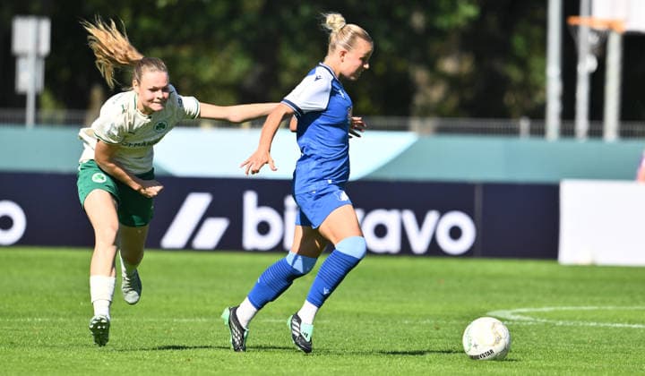 27.09.2026 - Fussball - Saison 2026 2027 - DFB Pokal Vereinspokal Frauen Damen - 01. Runde: SpVgg Greuther Fürth ( Kleeblatt ) - TSG 1899 Hoffenheim - Sportfoto Zink - xwoxzix - regulations prohibit any use of photographs as image sequences and or quasi-video - Hanna Sauer (5, SpVgg Greuther Fürth ) Laura Gloning (20, TSG Hoffenheim )