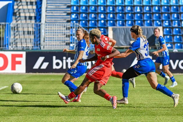 Fußball I Frauen I Saison 2026-2027 I DFB-Pokal I 1. FC Magdeburg - 1. FC Union Berlin I 27.09.2026 Naika Reissner (42, 1. FC Union Berlin) erzielt das 5. Tor für Union Berlin Magdeburg Avnet Arena (Heinz-Krügel-Platz 1) Sachsen-Anhalt Deutschland Copyright: xLobeca InesxHähnelx