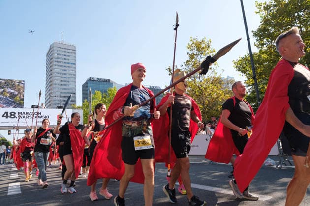 September 27, 2026, Warsaw, Masovian Voivodeship, Poland: Runners of the Spartans for Children Foundation cross the finish line of the Nice To Fit You Warsaw 10k Run as part of the 48th Warsaw Marathon. The race has been awarded the World Athletics Elite Label for the first time in its history and is part of the European Marathon Classics (EMC) series of races. Warsaw Poland - ZUMAk204 20260927_zip_k204_030 Copyright: xRomanxKozielx