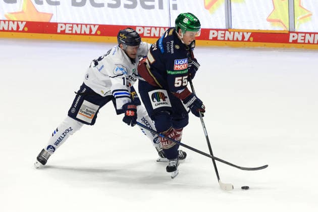 27.09.2026, GER ,DEU, Deutschland, Jean-Luc Foudy ( Eisbaeren Berlin 55 ), Lua Niehus (Iserlohn Roosters 18) nordphoto GmbH Engler Berlin Uber-Arena Berlin Deutschland Copyright: xNordphotox xEnglerx