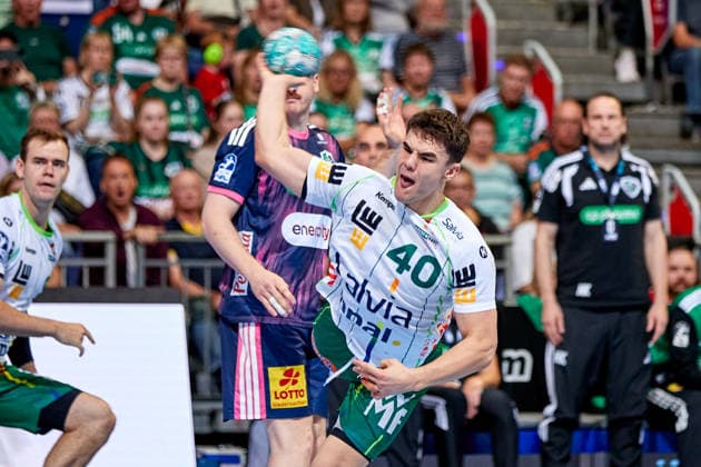 Elias Newel (FRISCH AUF Goeppingen 40) TSV Hannover-Burgdorf - vs. FRISCH AUF Goeppingen, Handball Bundesliga, HBL, Saison 2026 2027 27.09.2026 -Pressefoto Jan-Frederic Helbig TSV Hannover-Burgdorf - vs. FRISCH AUF Goeppingen, Handball Bundesliga, HBL, ZAG Arena, Opel Handball-Bundesliga, Saison 2026 2027, 27.09.2026 Hannover Copyright: xEibner-Pressefoto Jan-FredericxHx EP_JHG