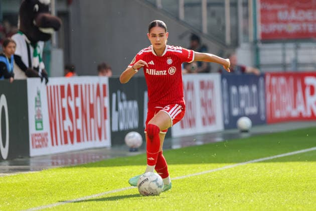 Mönchengladbach, Deutschland: 27.09.2026 - DFB-Pokal der Frauen - Borussia Mönchengladbach Frauen vs. FC Bayern Frauen Im Bild: Kassandra Potsi (FCB) Copyright: HMBxMedia MadeleinexFantini