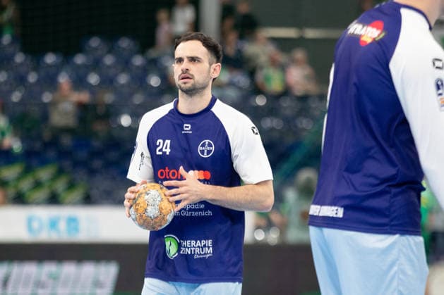 Handball, HBL2: SC DHfK Leipzig - TSV Bayer Dormagen; 27.09.2026 Peter Strosack (24, Bayer Dormagen). Handball, 2. Bundesliga, Saison 2026 2027, 5. Spieltag: SC DHfK Leipzig vs. TSV Bayer Dormagen am 27.09.2026 in der Quarterback Immobilien Arena Leipzig. Copyright: xBEAUTIFULxSPORTS JanxKaeferx