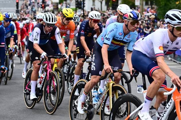 UCI 2026 Road World Championship, WM, Weltmeisterschaft Montreal 27 09 2026 MONTREAL, CANADA - SEPTEMBER 27 : Evenepoel Remco (BEL) during the Men Elite cycling road race of the 2026 UCI Road World Championships 93th edition an UCI World Championships cycling race of 273.4 km with start in Montreal and finish in Montreal on September 27, 2026 in Montreal, Canada, 27 09 2026 Montreal Canada  Copyright: xPeterxDexVoechtx