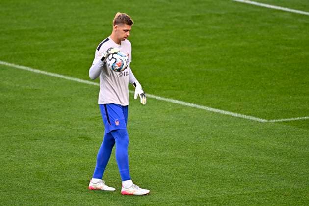 Belgium v France - UEFA Nations League 2026 Media Activities 27 09 2026 BRUSSELS, BELGIUM - SEPTEMBER 27 : Butez Jean goalkeeper of France pictured during a training session ahead of the UEFA Nations League tournament league phase matchday 2 group A1 match between Belgium and France on September 27, 2026 in Brussels, Belgium, 27 09 2026 Brussels Belgium  Copyright: xTomasxSiskx