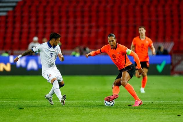BELGRADE , 27-09-2026 , Rajko Mitic stadium , season 2026 2027 , UEFA Nations League football , Match between Serbia and The Netherlands , picture shows Netherlands player Virgil van Dijk Serbia - Netherlands  x207660208x Copyright: