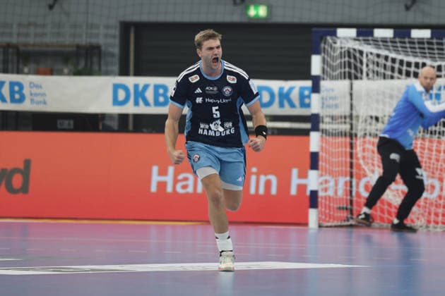 Handball I Herren I Saison 2026 2027 I Bundesliga I 6. Spieltag I Handball Club Hamburg - HSG Wetzlar I 27.09.2026 Oliver Norlyk (5, Handball Club Hamburg) Hamburg Alsterdorfer Sporthalle Hamburg Deutschland Copyright: xLobeca RalfxHomburgx