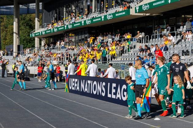 Tautu lygos rungtynes Lietuva – Azerbaidžanas. 2026-09-27, Kaunas Kaunas Lietuva Copyright: xErikasxOvcarenkox