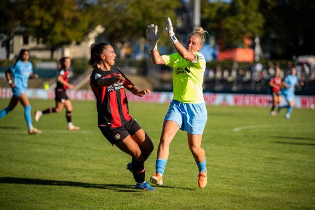 DFB-Pokal: FC Viktoria Berlin vs. Bayer 04 Leverkusen; Berlin, 27.09.2026 DFB-Pokal Frauen: Sarah Stockmann (Viktoria Berlin 22) während dem Spiel FC Viktoria Berlin vs. Bayer 04 Leverkusen im Stadion Lichterfelde am September 27, 2026 in Berlin, Deutschland. Copyright: xBEAUTIFULxSPORTS Kuehnx