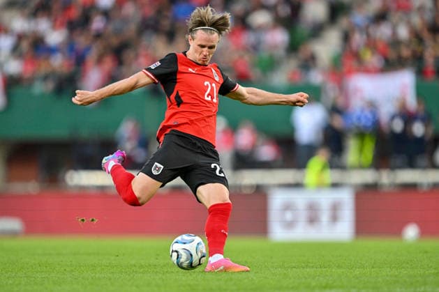 SOCCER - NL, AUT vs KOS VIENNA,AUSTRIA,27.SEP.26 - SOCCER - UEFA Nations League, OEFB international match, Länderspiel, Nationalmannschaft Austria vs Kosovo. Image shows Patrick Wimmer (AUT).  GEPAxpictures xAvnixRetkoceri