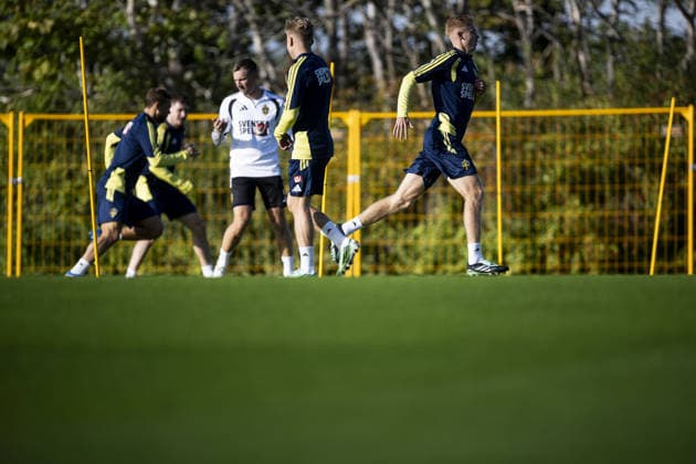STOCKHOLM, SWEDEN - SEPTEMBER 27: Hugo Larsson of Sweden during the training session on Bosön ahead of the Nations league soccer game between Sweden and Poland on Strawberry Arena in Stockholm, Sweden on September 27. Copyright: xPhilipxKangasx xSPPx Sportspressphoto_SPR241251