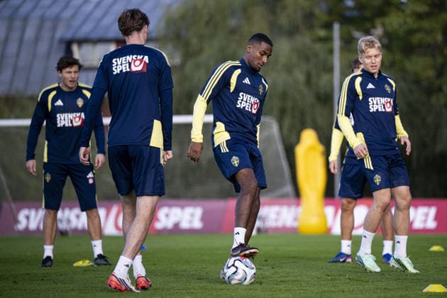 STOCKHOLM, SWEDEN - SEPTEMBER 27: Paulos Abraham of Sweden during the training session on Bosön ahead of the Nations league soccer game between Sweden and Poland on Strawberry Arena in Stockholm, Sweden on September 27. Copyright: xPhilipxKangasx xSPPx Sportspressphoto_SPR241282