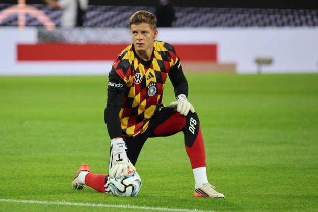 27.09.2026, Fussball, Herren, UEFA Nations League 2027, Deutschland - Griechenland, Finn Dahmen (Deutschland) Augsburg WWK-Arena Bayern Deutschland (DEU) Copyright: xSebastianxBachx