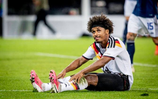 Augsburg Germany. 27th Sep 2026. Karim Adeyemi (GER) Germany - Greece Deutschland - Griechenland 27.09.2026