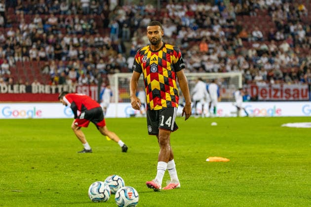 27.09.26 Deutschland - Griechenland Deutschland, Augsburg, 27.09.2026, Fussball, Nations League, Saison 2026 2027, Deutschland - Griechenland: Josha Vagnoman (Deutschland).