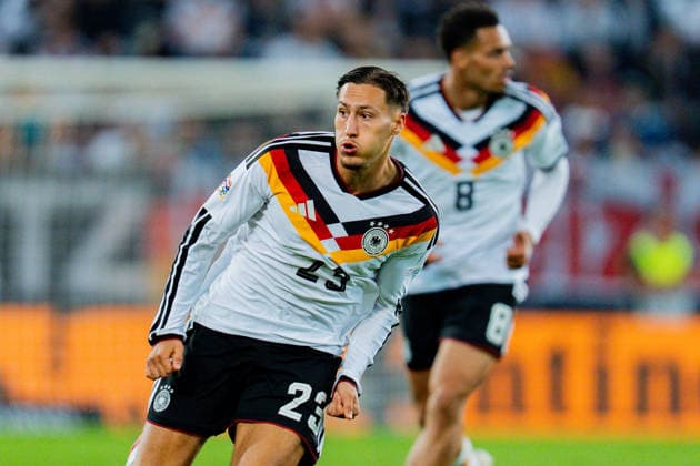Nations League, Gruppe A, 2. Spieltag, Deutschland vs. Griechenland am 27.09.2026 in der WWK Arena in Augsburg Younes Ebnoutalib (Deutschland) Copyright: xBahhoxKarax