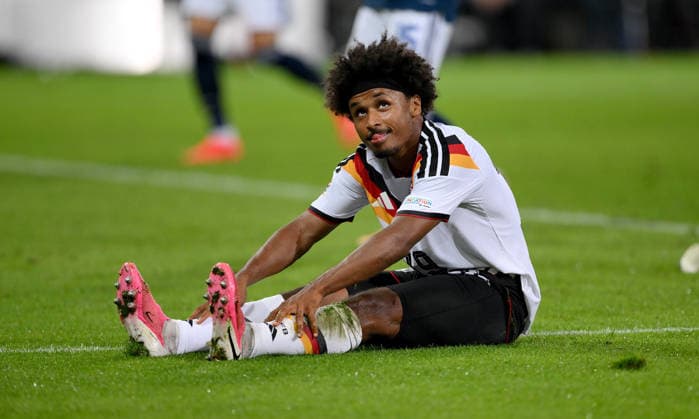 FUSSBALL UEFA Nations League Liga A Gruppe 2 2026 2027 in Augsburg 27.09.2026 Deutschland - Griechenland Karim Adeyemi (Deutschland)